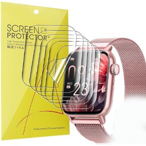 Compatible for AKUMAKA G39 Smart Watch Screen Protector, [6 Pack] Full Coverage TPU Clear Film Compatible for AKUMAKA G39 1.85" HD Samrt Watches (6 Pack)