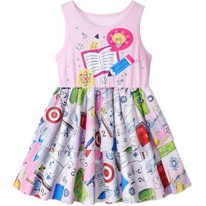 LQSZ Girls Dresses 2-12 Years Toddler Summer Tutu Casual Dresses for Girls