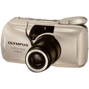 كاميرا Olympus Stylus Epic 80 Zoom Poaint and Shoot Film مع عدسة تكبير قوية 35-80 مم، وفلاش مدمج ومحمل أفلام تلقائي (متجدد)
