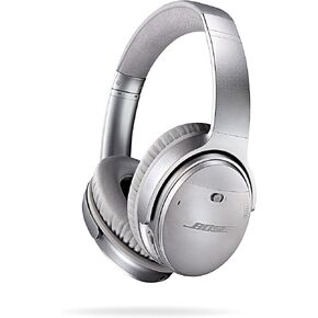 Bose QuietComfort 35 (Series I) Wireless Noise Cancelling Headphones - Silver (Renewed)