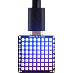 ESP32-S3 Matrix ESP32 S3 Development Board with 8×8 RGB LED Matrix and QMI8658C Attitude Sensor, 17 x Multi-Function GPIO Pins, Supports Wi-Fi and Bluetooth LE, Xtensa 32-bit LX7 Dual-Core Processor