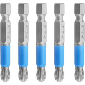 Utoolmart Pozidriv Screwdriver Bits, 10 Pcs PZ3 Magnetic Screw Driver Bit, 1/4 Inch Hex Shank, 50mm Length, S2 Steel