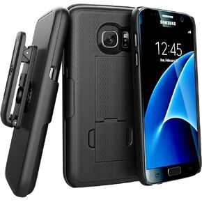 Encased® (Ultra-Slim) Belt Clip Holster Case for Samsung Galaxy S7 - Smooth Black
