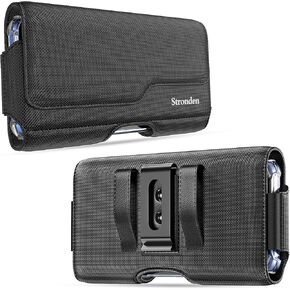 Stronden Holster for iPhone 11 Pro, XS, X, Nylon Holster Belt Case with Metal Clip & Magnetic Closure, Nylon Pouch Holster Phone Holder (Fits Otterbox Symmetry/Aneu Case on)