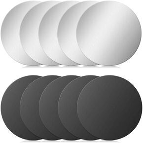 Bewudy 10 Pcs Adhesive Thin Metal Plates (Compatible with Magnetic Mounts), Replacement Metal Plates Set, Metal Plates for Phone Case, Metal Plate for Car Metal Plates for Phone