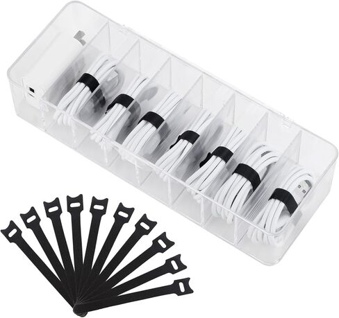 منظم صندوق الكابلات، صندوق إدارة الكابلات الأبيض، تنظيم الأسلاك، صندوق منظم الأسلاك البلاستيكية الشفافة مع 10 روابط سلكية، 8 فتحات in Kuwait