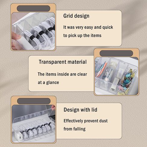 منظم صندوق الكابلات، صندوق إدارة الكابلات الأبيض، تنظيم الأسلاك، صندوق منظم الأسلاك البلاستيكية الشفافة مع 10 روابط سلكية، 8 فتحات in Kuwait
