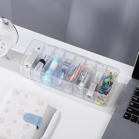 منظم صندوق الكابلات، صندوق إدارة الكابلات الأبيض، تنظيم الأسلاك، صندوق منظم الأسلاك البلاستيكية الشفافة مع 10 روابط سلكية، 8 فتحات in Kuwait