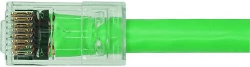 Standard Shielded (External Ground) Cat6/6a RJ45 Modular Plugs with Bar45 Load Bar - Green Tint, 50-Pieces/Jar, 3 Prong Pin Design - S45-1150 in Saudi Arabia