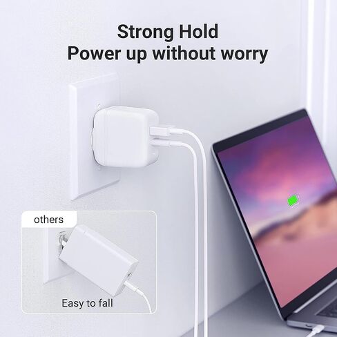 كتلة شاحن USB C بقدرة 65 وات، شاحن Haoddr بمنفذين، شاحن سريع من النوع C قابل للطي، شاحن سفر لأجهزة MacBook Air وiPhone وiPad وSurface pro وGalaxy والمزيد in Saudi Arabia