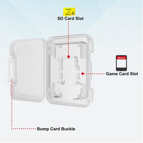 حافظة واقية شفافة من NS متوافقة مع غطاء Nintendo Switch OLED 2021 الشفاف مع ملحقات فتحة البطاقة، وغطاء صلب، ومواد غير سيليكون in Kuwait