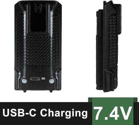 2 حزم UV-K5(8) نوع-c شحن بطارية بديلة UV-K5 بطارية ليثيوم أيون 2600 مللي أمبير لراديو UV-K6 لملحقات جهاز الاتصال اللاسلكي للكبار 7.4 فولت in Kuwait