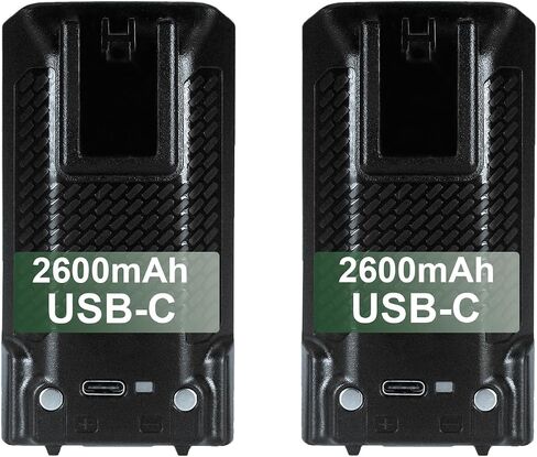 2 حزم UV-K5(8) نوع-c شحن بطارية بديلة UV-K5 بطارية ليثيوم أيون 2600 مللي أمبير لراديو UV-K6 لملحقات جهاز الاتصال اللاسلكي للكبار 7.4 فولت in Kuwait