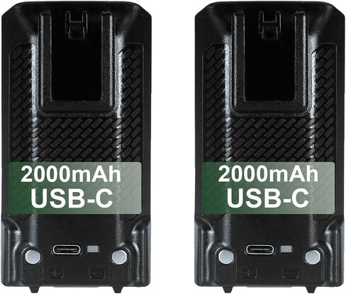 2 حزم UV-K5(8) نوع-c شحن بطارية بديلة UV-K5 بطارية ليثيوم أيون 2600 مللي أمبير لراديو UV-K6 لملحقات جهاز الاتصال اللاسلكي للكبار 7.4 فولت in Kuwait