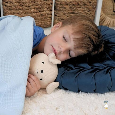 GooseWaddle Luxury Knit Baby Blanket (30"x40"), Premium Comfort from Ultra Soft Fabrics That Get Softer with Use, Perfect for Any Infant Nursery, Boy or Girl, Machine Washable (Blue) in Saudi Arabia