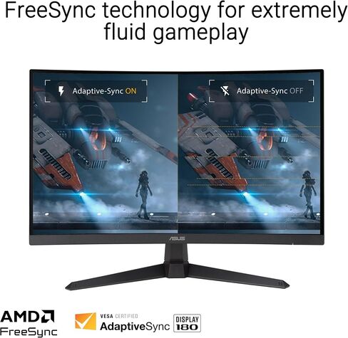 ASUS TUF Gaming 27" 1080P Curved Monitor (VG27VQ3B) – Full HD, 180Hz, 1ms, Extreme Low Motion Blur Sync, FreeSync, 1500R curvature, Eye Care, 90% DCI-P3, DisplayWidget, 3 yr warranty in Saudi Arabia