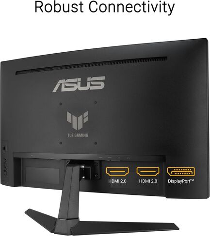 ASUS TUF Gaming 27" 1080P Curved Monitor (VG27VQ3B) – Full HD, 180Hz, 1ms, Extreme Low Motion Blur Sync, FreeSync, 1500R curvature, Eye Care, 90% DCI-P3, DisplayWidget, 3 yr warranty in Saudi Arabia