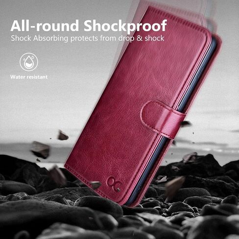 OCASE Samsung Galaxy S10 Case [ Card Slot ] [ Kickstand ] [TPU Shockproof Interior ] Leather Flip Wallet Case for Samsung Galaxy S10 Devices (Black) in Kuwait