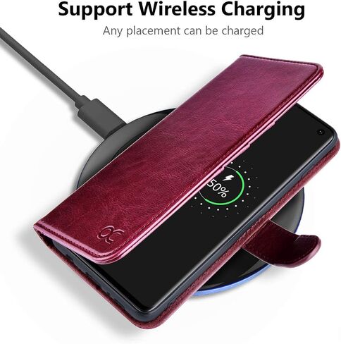 OCASE Samsung Galaxy S10 Case [ Card Slot ] [ Kickstand ] [TPU Shockproof Interior ] Leather Flip Wallet Case for Samsung Galaxy S10 Devices (Black) in Kuwait