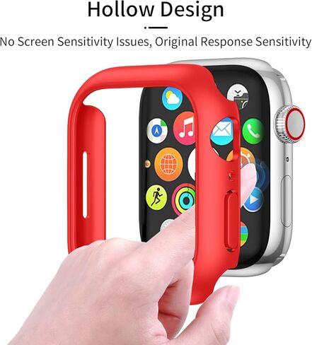 (6 عبوات) GEAK متوافق مع حافظة Apple Watch 7 مقاس 41 مم، إطار غطاء واقٍ من الصدمات من البولي كربونات الصلب متوافق مع ملحقات iWatch Series 7، أسود/كحلي/أبيض/وردي/ذهبي وردي/فضي in Kuwait