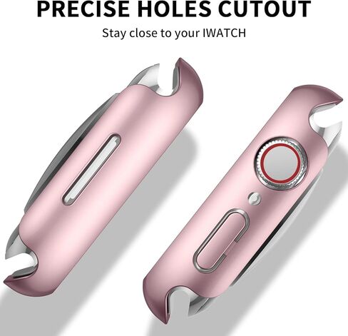 (6 عبوات) GEAK متوافق مع حافظة Apple Watch 7 مقاس 41 مم، إطار غطاء واقٍ من الصدمات من البولي كربونات الصلب متوافق مع ملحقات iWatch Series 7، أسود/كحلي/أبيض/وردي/ذهبي وردي/فضي in Kuwait