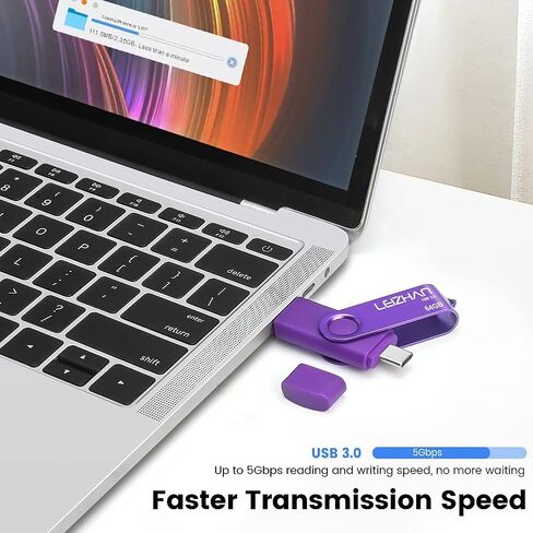 Leizhan 32GB Flash Drive 3 in 1 Type-C/Micro/USB 3.0 OTG Flash Drive High Speed Memory Stick Thumb Drive Compatible with Samsung Galaxy,Hua Wei,LG,Google Pixel, More Android Smartphone, Tablet, PC in Kuwait