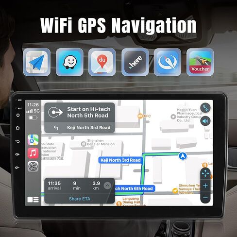 راديو ستيريو Android من Leadfan لسيارة Honda Civic 2012 2013 2014 2015 مع CarPlay Android Auto، شاشة لمس 9 بوصة IPS راديو GPS ملاحة بلوتوث 5.1 التحكم الصوتي WiFi FM كاميرا احتياطية SWC in Saudi Arabia