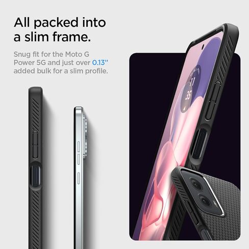 Spigen Liquid Air Designed for Moto G Power 5G (2024) Case [Military-Grade Protection] - Matte Black in Kuwait