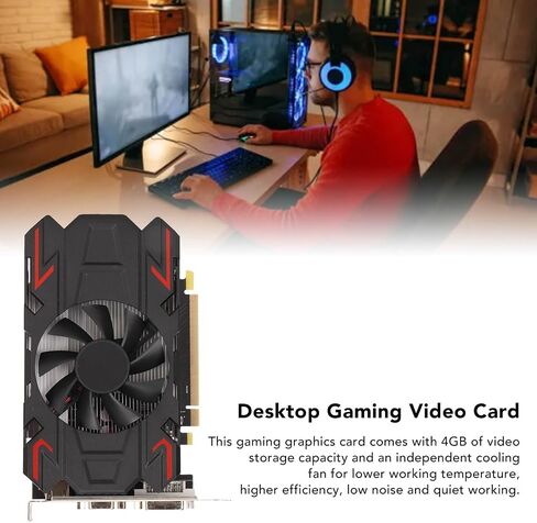 VBESTLIFE HD6770 4GB Graphics Card, DDR5, 128bit, PCI Express 2.0 16X, 775/4800MHz, 2560x1600, PC Gaming Video Card with , DVI I and VGA Ports (HD6770 4GB DDR5) in Saudi Arabia