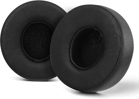 Replacement Ear Pads for Beats Solo 2/3 Wireless Headphones for A1796 / B0534, Beats Solo Replacement earpads with Noise Cancelling Foam, Soft Protein Leather (Black) in Kuwait