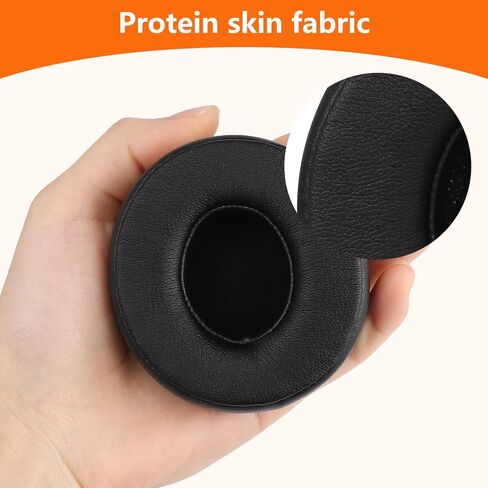 Replacement Ear Pads for Beats Solo 2/3 Wireless Headphones for A1796 / B0534, Beats Solo Replacement earpads with Noise Cancelling Foam, Soft Protein Leather (Black) in Kuwait