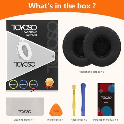 Replacement Ear Pads for Beats Solo 2/3 Wireless Headphones for A1796 / B0534, Beats Solo Replacement earpads with Noise Cancelling Foam, Soft Protein Leather (Black) in Kuwait