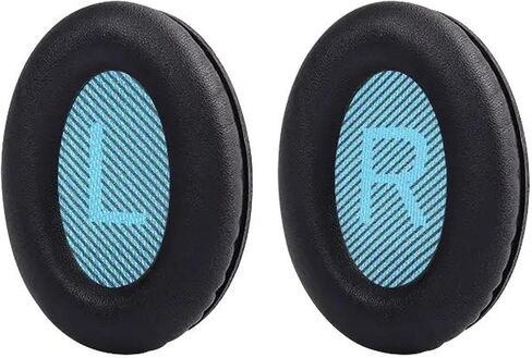 Earpads Cushions for Bose QC25,Bose Replacement Ear Pads for Bose QuietComfort 15 QC25 QC2 QC35/Ae2 Ae2i Ae2w/Sound True & Sound Link Around-Ear Series. Soft Protein Leather (P-QC25-B) in Saudi Arabia