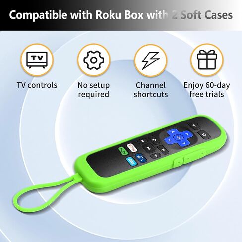 تم استبدال جهاز التحكم عن بعد فقط لـ Roku Box، متوافق مع Roku 1/2/3/4 (HD، LT، XS، XD)، لـ Roku Express، لـ Roku Premiere مع حافظة ناعمة (ليس لـ Roku Stick وRoku TV) (عبوة من 2) in Saudi Arabia