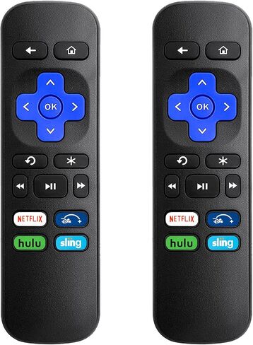 تم استبدال جهاز التحكم عن بعد فقط لـ Roku Box، متوافق مع Roku 1/2/3/4 (HD، LT، XS، XD)، لـ Roku Express، لـ Roku Premiere مع حافظة ناعمة (ليس لـ Roku Stick وRoku TV) (عبوة من 2) in Saudi Arabia