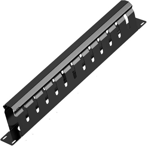 1 Pack of All Metal 1U Cable Management Horizontal Rack Mount Cable Manager with 12 Slots for 19-inch Server Rack or Cabinet in Saudi Arabia