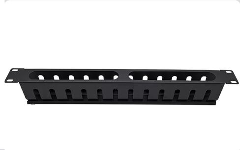 1 Pack of All Metal 1U Cable Management Horizontal Rack Mount Cable Manager with 12 Slots for 19-inch Server Rack or Cabinet in Saudi Arabia