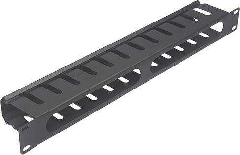 1 Pack of All Metal 1U Cable Management Horizontal Rack Mount Cable Manager with 12 Slots for 19-inch Server Rack or Cabinet in Saudi Arabia