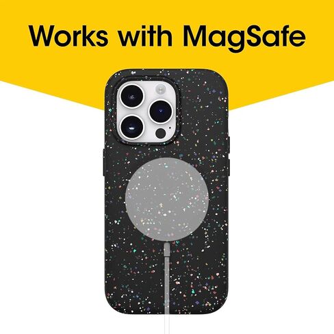 حافظة OtterBox iPhone 14 Pro المستدامة من السلسلة مع MagSafe - ليلة كرنفال (أسود)، مقاومة للصدمات، مقاومة للسقوط، نحيفة للغاية، حافظة واقية in Saudi Arabia