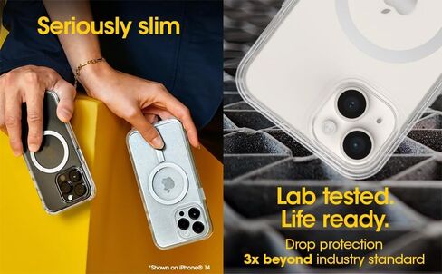حافظة OtterBox iPhone 15 Pro (فقط) Symmetry Series+ - أسود، يتم تثبيتها على MagSafe، حواف مرتفعة وأنيقة للغاية تحمي الكاميرا والشاشة - عبوة غير مخصصة للبيع بالتجزئة in Saudi Arabia