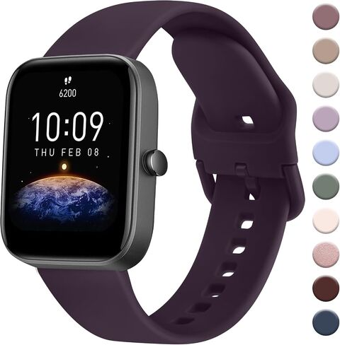 حزام AK لـ Amazfit GTS 4 / GTS 4 Mini / GTS 3 / GTS 2 / GTS 2e / GTS 2 mini / GTS / GTR mini Bands، حزام رياضي بديل ناعم 20 مم لـ Amazfit Bip 3 / Bip 3 Pro / Bip U Pro / Bip / ساعة ذكية Bip Lite / Bip S / Bip S lite / Bip U للرجال والنساء in Kuwait