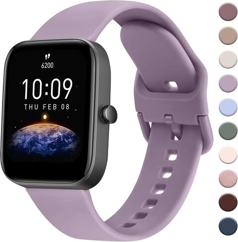 حزام AK لـ Amazfit GTS 4 / GTS 4 Mini / GTS 3 / GTS 2 / GTS 2e / GTS 2 mini / GTS / GTR mini Bands، حزام رياضي بديل ناعم 20 مم لـ Amazfit Bip 3 / Bip 3 Pro / Bip U Pro / Bip / ساعة ذكية Bip Lite / Bip S / Bip S lite / Bip U للرجال والنساء in Kuwait