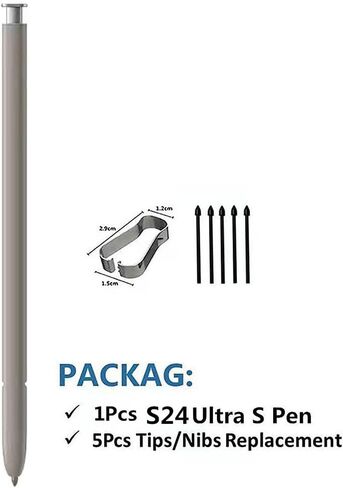 S24 Ultra S Pen for Samsung Galaxy S24 Ultra All Versions,Stylus Touch S Pen 0.7mm Pen Tips,4096 Levels of Pressure,Support Bluetooth (Violet/Gray) in Saudi Arabia