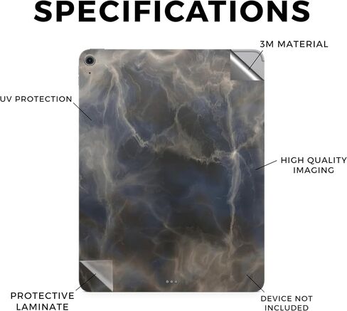 Carbon Fiber Tablet Skin Compatible with Apple iPad Air 13 (M2) 2024 - Black Modern Camo - Premium 3M Vinyl Protective Wrap Decal Cover - Easy to Apply | Crafted in The USA by MightySkins in Saudi Arabia