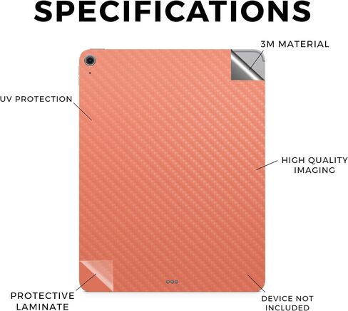 Carbon Fiber Tablet Skin Compatible with Apple iPad Air 13 (M2) 2024 - American Camo - Premium 3M Vinyl Protective Wrap Decal Cover - Easy to Apply | Crafted in The USA by MightySkins in Saudi Arabia