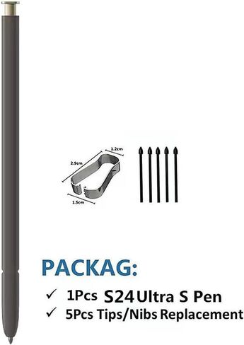 S24 Ultra S Pen for Samsung Galaxy S24 Ultra All Versions,Stylus Touch S Pen 0.7mm Pen Tips,4096 Levels of Pressure,Support Bluetooth (Violet/Gray) in Saudi Arabia