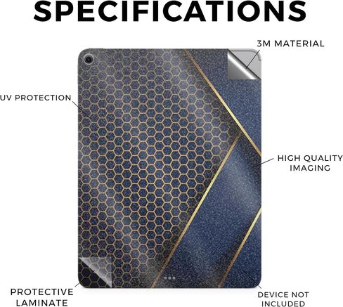 Carbon Fiber Tablet Skin Compatible with Apple iPad Air 13 (M2) 2024 - American Camo - Premium 3M Vinyl Protective Wrap Decal Cover - Easy to Apply | Crafted in The USA by MightySkins in Saudi Arabia