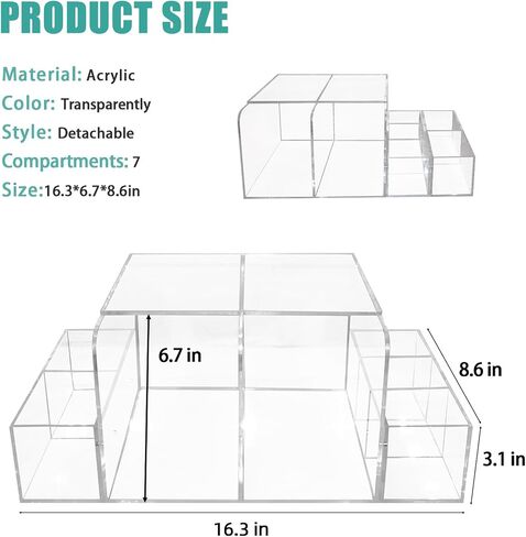 Acrylic Diaper Caddy, Clear Diaper Organizer for Changing Table, Detachable Diaper Caddy for Nursery, Wipe Warmer and Other Baby Essentials in Saudi Arabia