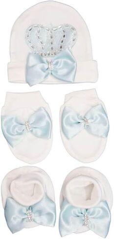 Baby Girl Boy Unisex Romper Jewel grown Fancy New Born Baby Romper Hat, Mittens, Footie and Romper. in Saudi Arabia