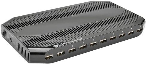 محطة شحن USB ذات 10 منافذ مع وحدة تخزين قابلة للتعديل، شاحن USB 12 فولت 8 أمبير (96 واط) O in Kuwait